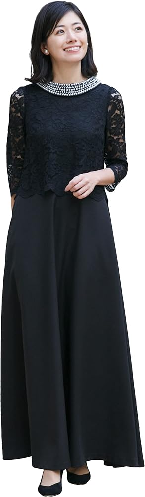 Amazon | [アールズガウン] ロングドレス 母親 結婚式 ママ 親族